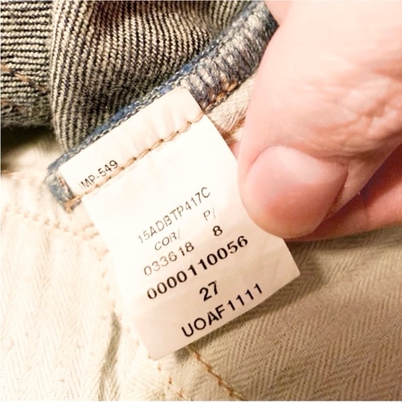 Holding Horses Anthropologie Straight Leg Stretch Denim Jeans Size 27 - Picture 11 of 11